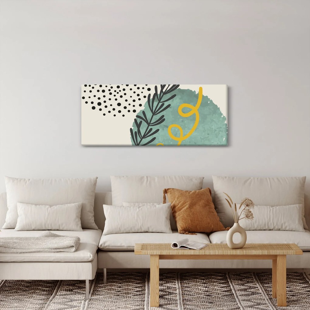 Obraz - Abstraktné listy N⁰1 (120x50 cm)