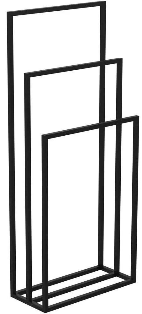 Vešiak na uteráky 105x45 cm čierna