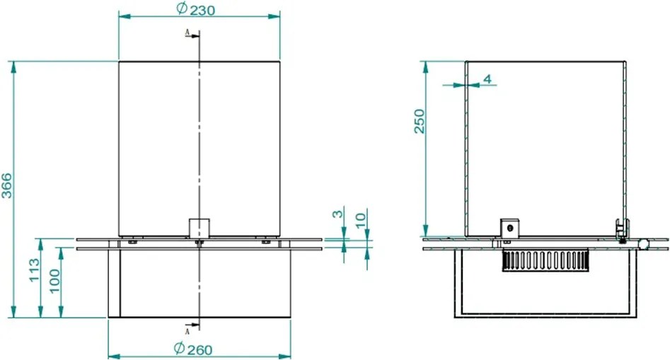 Biokrbový horák okrúhly Divina 3 L - 35 cm