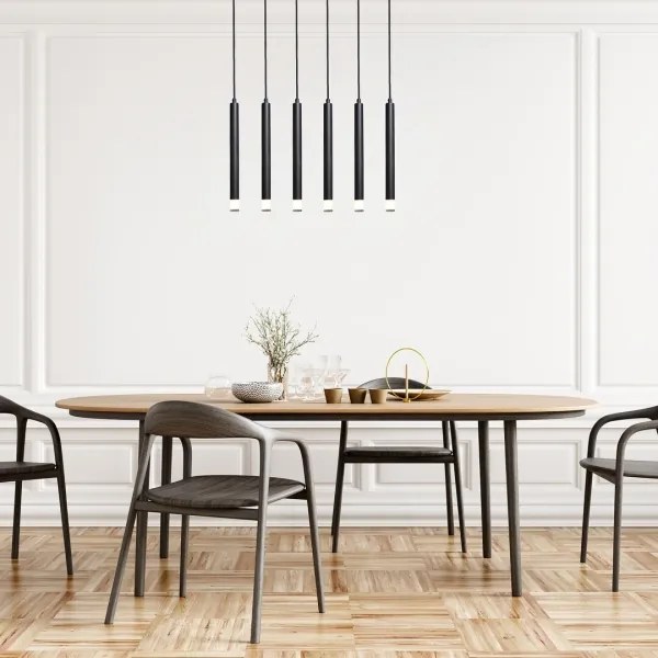 Rabalux 72362 - Luster na lanku RAMIRA 6xG9/5W/230V čierna