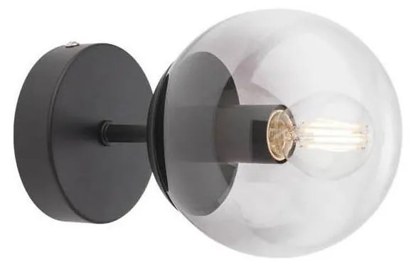 Redo 01-2175 - nástenné svietidlo SEMIA 1xE14/28W/230V čierne/dymové