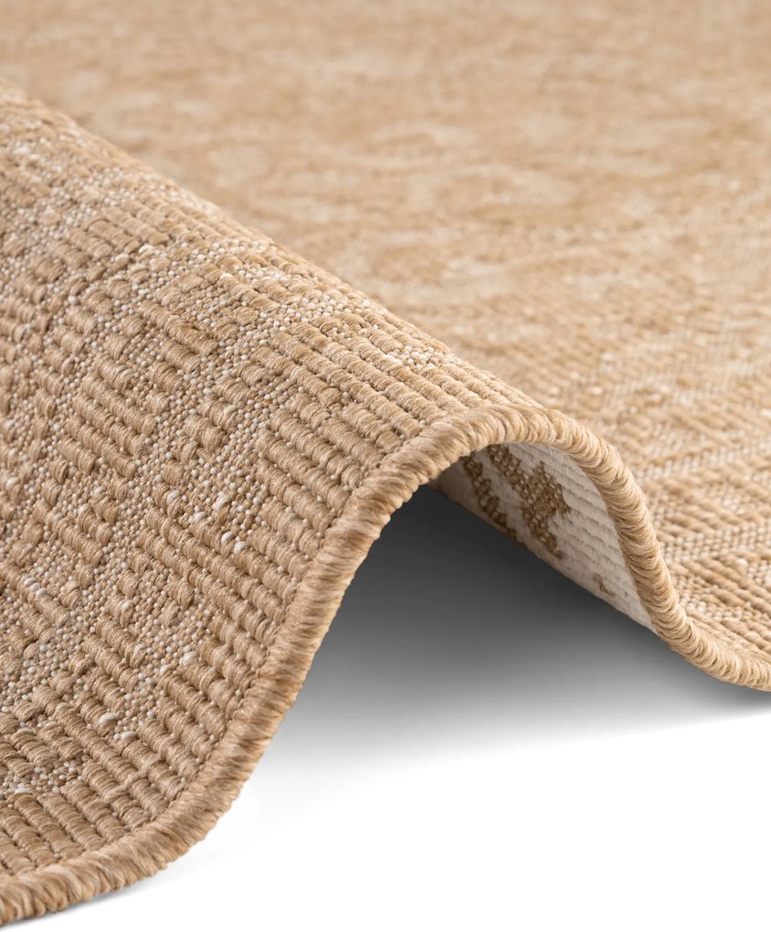 NORTHRUGS, Koberec behúň Duet Rosel 106252 Beige/White - na von aj na doma, 80x250, béžová, chodba / predsieň
