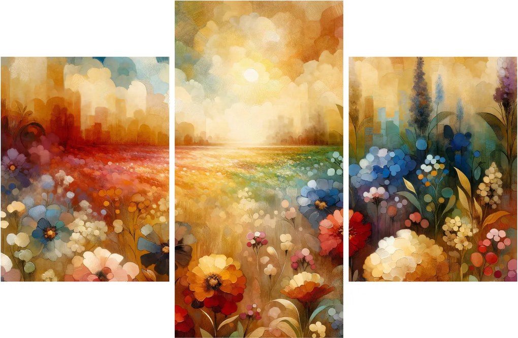 Obraz - Pestrofarebná lúka (90x60 cm)