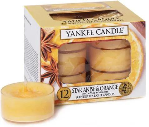 Yankee Candle Čajové sviečky Yankee Candle 12ks - Star Anise & Orange