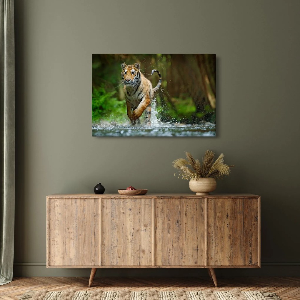 Obraz bežiaceho tigra (90x60 cm)