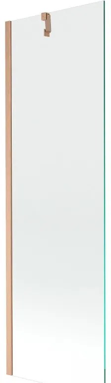 Mexen Next, 1-krídlová vaňová zástena 60 x 150 cm, 6mm číre sklo, medená matná, 895-060-000-00-00-65