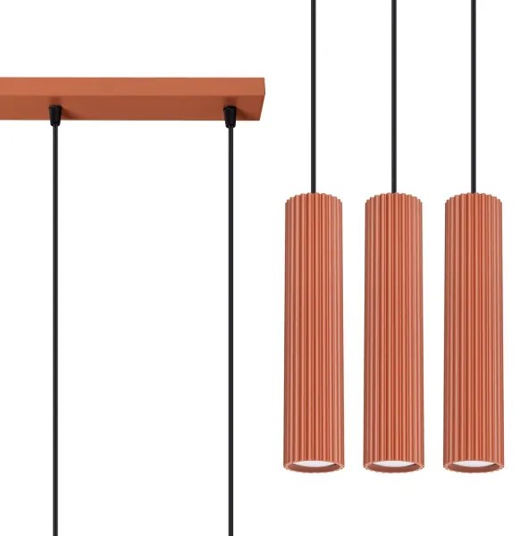 Sollux SL.1632 - Luster na lanku KARBON 3xGU10/10W/230V červená