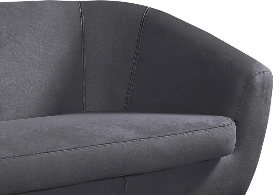 Trojmiestna pohovka Olivio, tmavo šedá zamatová látka