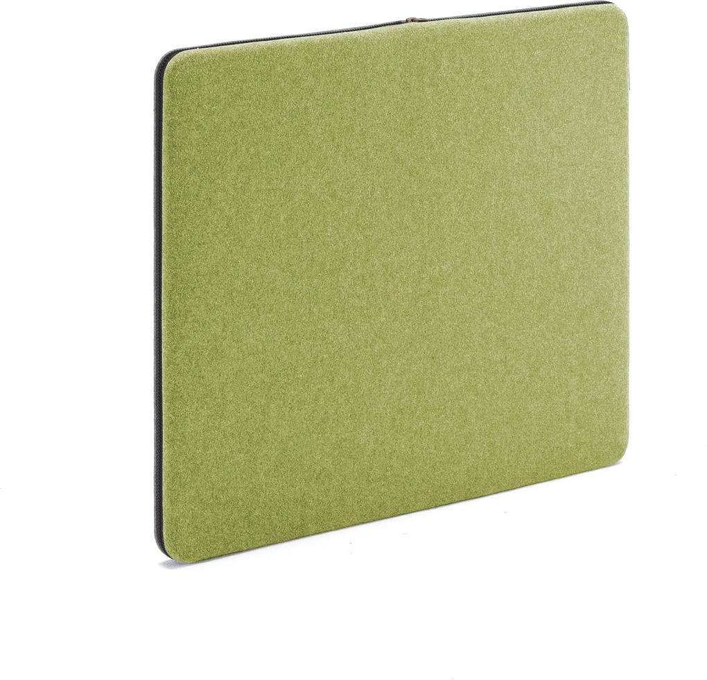 Akustický nástenný panel / nástenka Zip, 800x650 mm, zelená