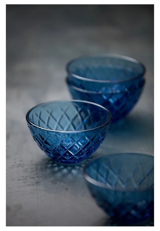 Modré sklenené misky v súprave 4 ks 325 ml Sorrento – Lyngby Glas