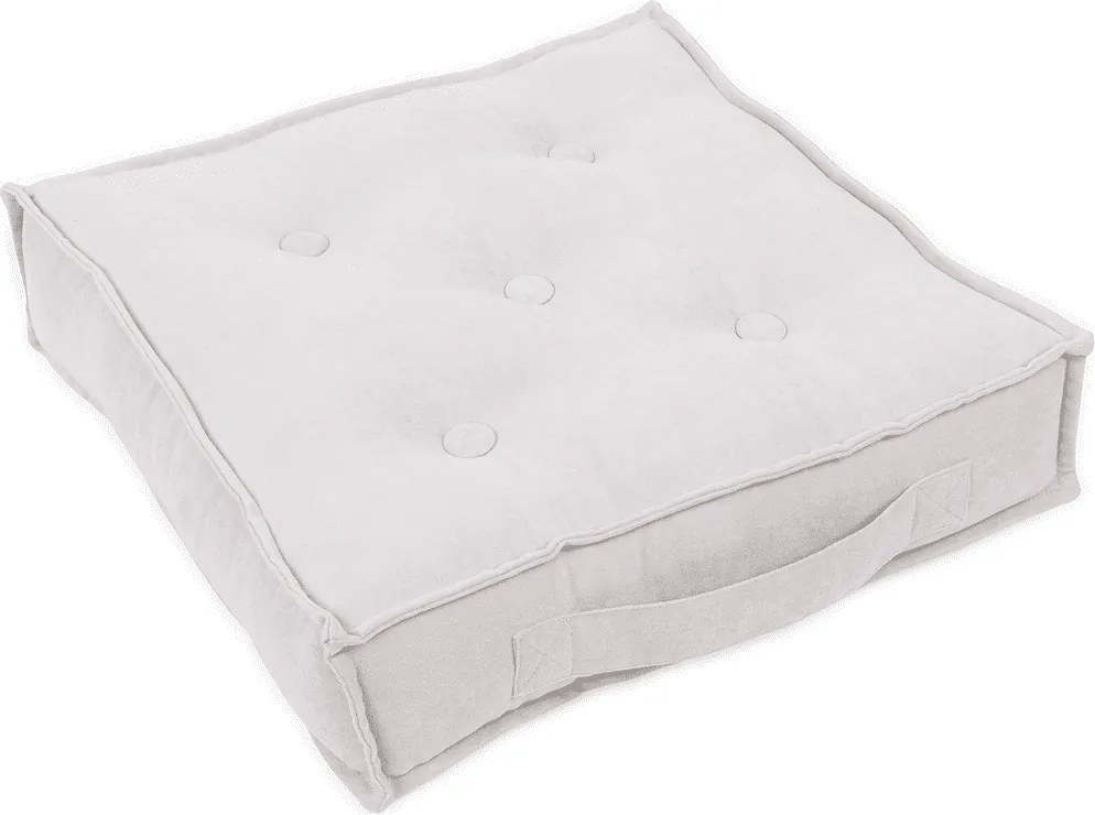 Prešívaný puf svetlo šedá 46x46x13cm