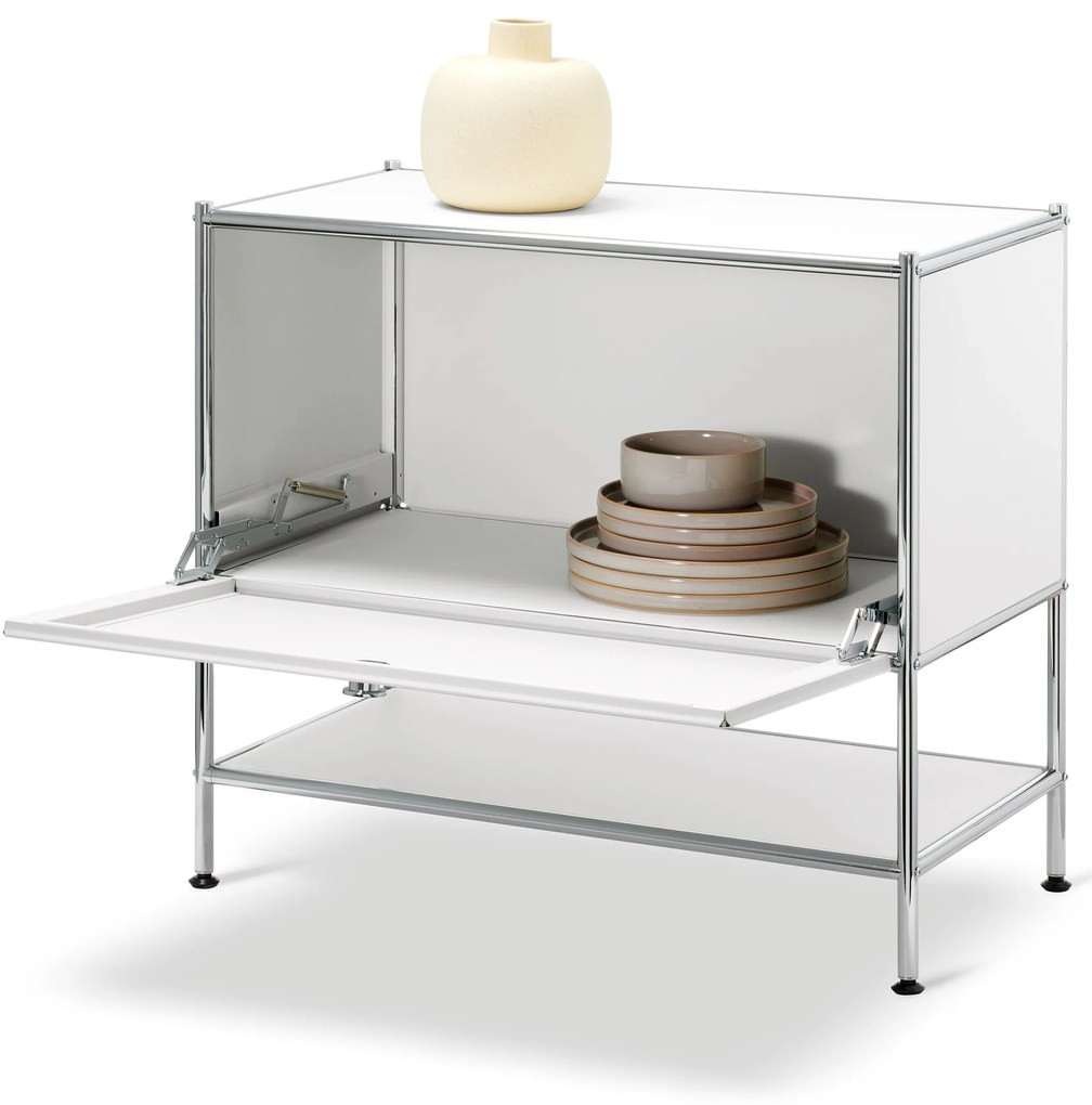 Odkladacia skrinka »CN3« s 1 výklopnými dvierkami, biela