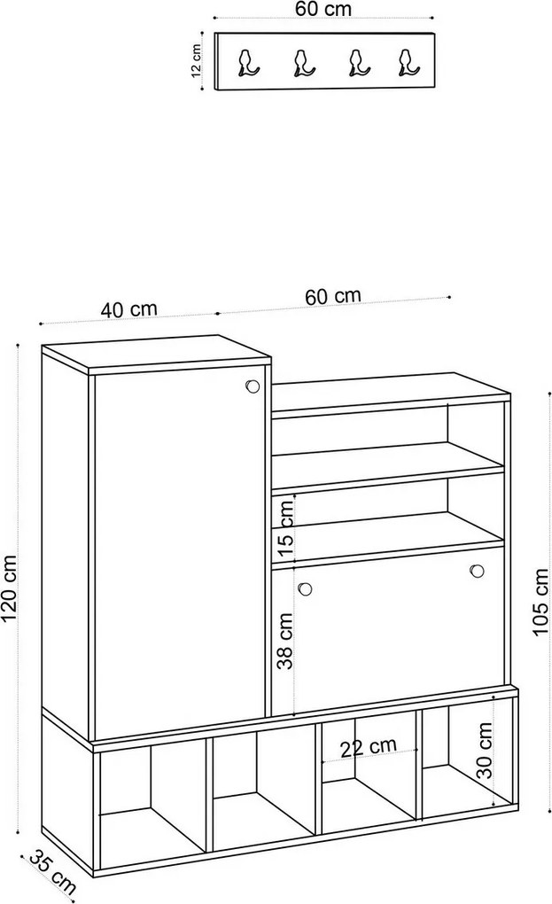Predsieňová zostava Wess Oak