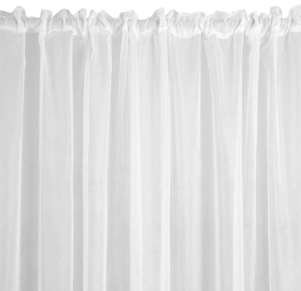 ZÁCLONA NA PÁSKE LUCY 400X150 CM BIELA