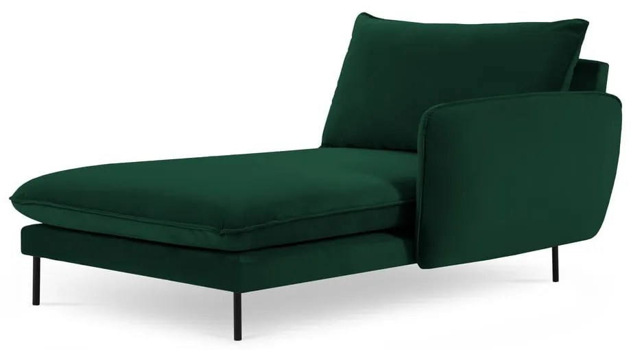 Tmavozelená zamatová leňoška (pravý roh) Vienna – Cosmopolitan Design
