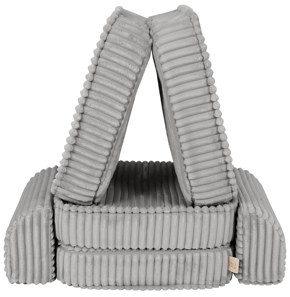 MeowBaby® Churros detská pohovka Basic, Moon Dust Grey