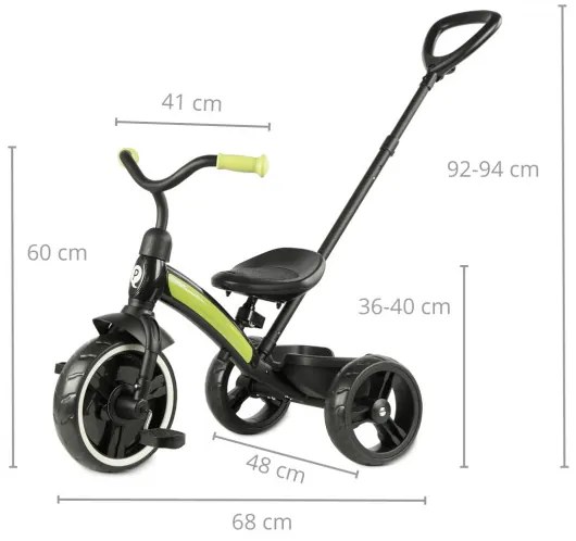 Trojkolka Qplay Elite Plus New zelená