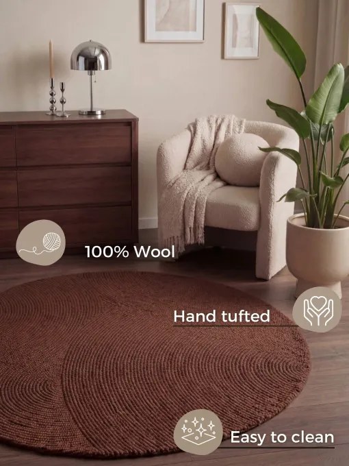Koberec Hanse Home Calmio hnedý kruh