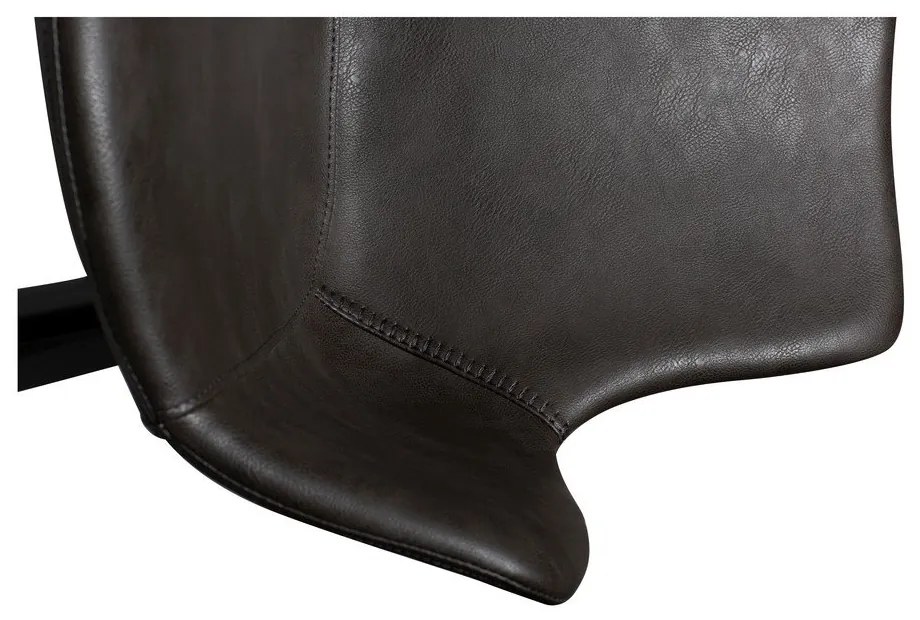 Tmavosivé čalúnené jedálenské kreslo s podrúčkami Hype – DAN-FORM Denmark