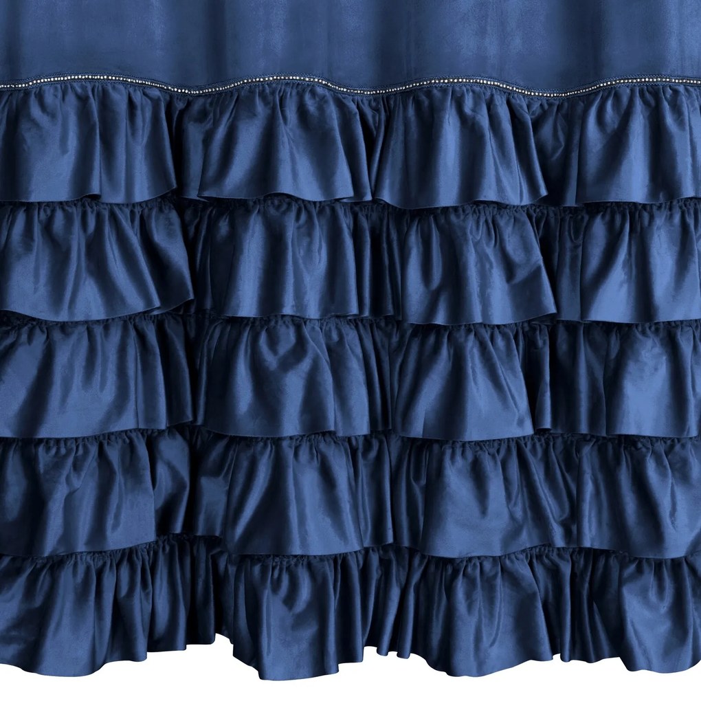 ZATEMŇOVACÍ ZÁVES NA PÁSKE CARLI 140X250 CM TMAVOMODRÁ