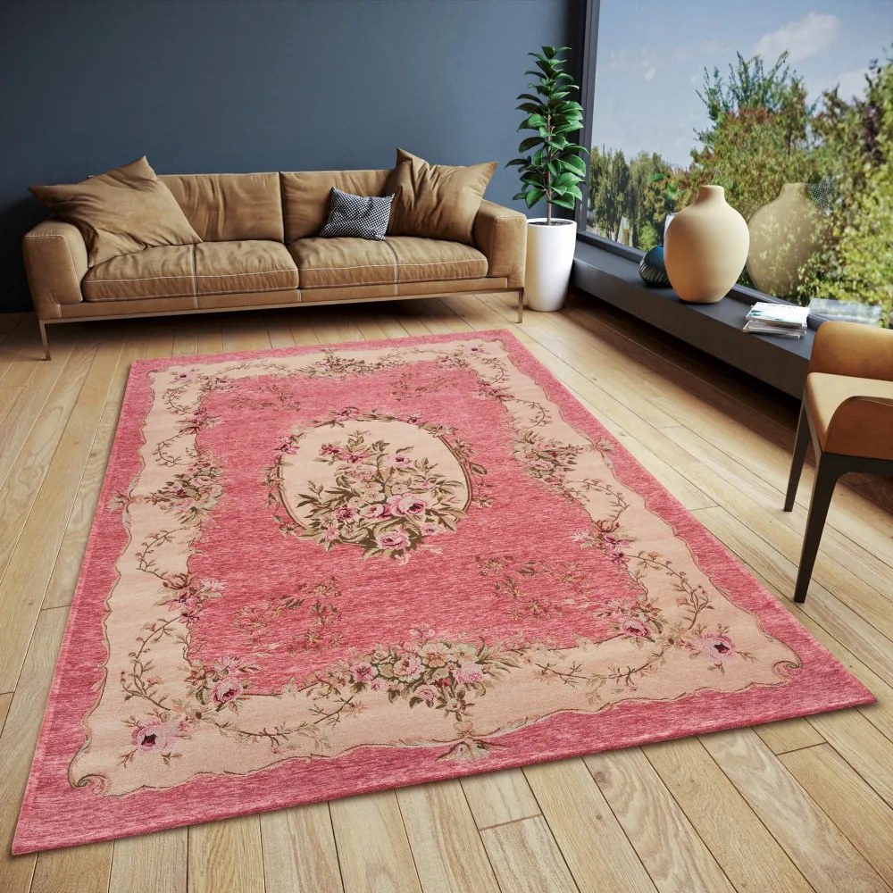 Hanse Home Collection koberce Kusový koberec Gobelin 105863 Pink Cream - 75x150 cm