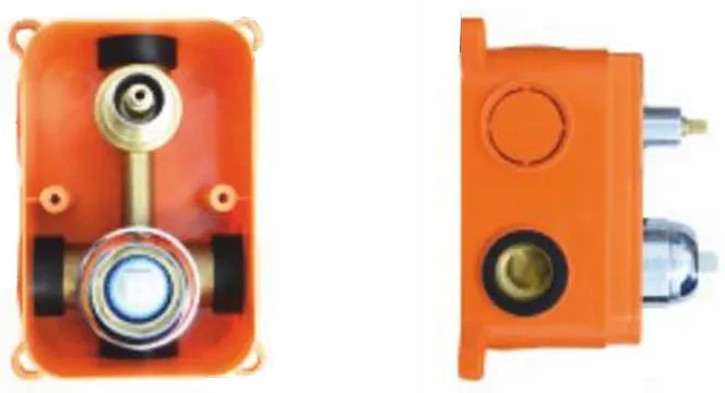 Mereo Mereo, Sprchová podomietková batéria s prepínačom, Sonáta, Mbox, guľatý kryt, MER-CB60106C