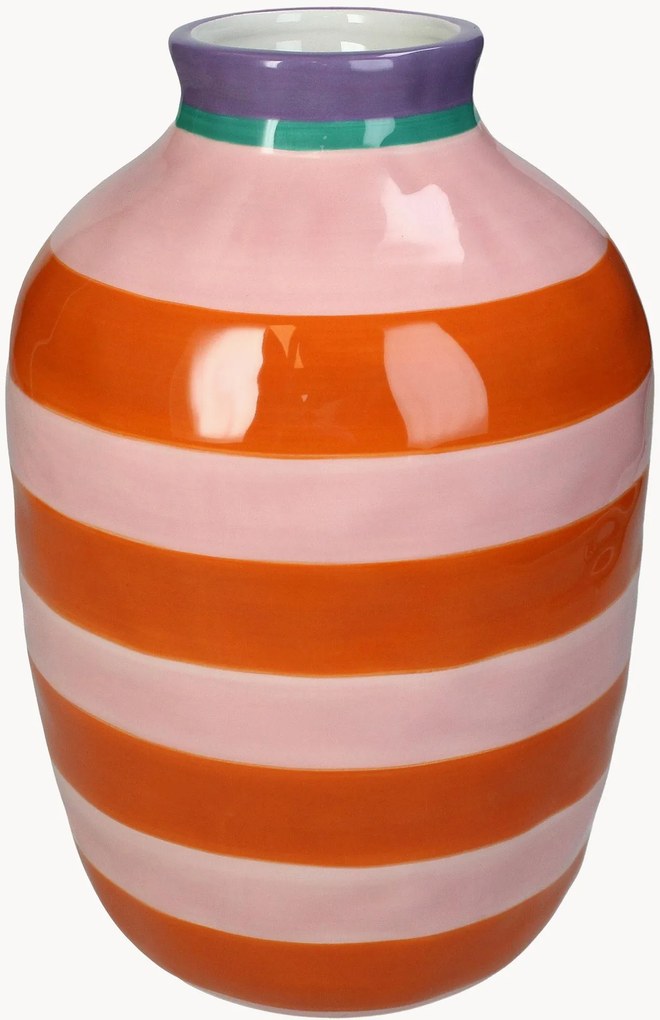 Pruhovaná váza Echo, V 26 cm