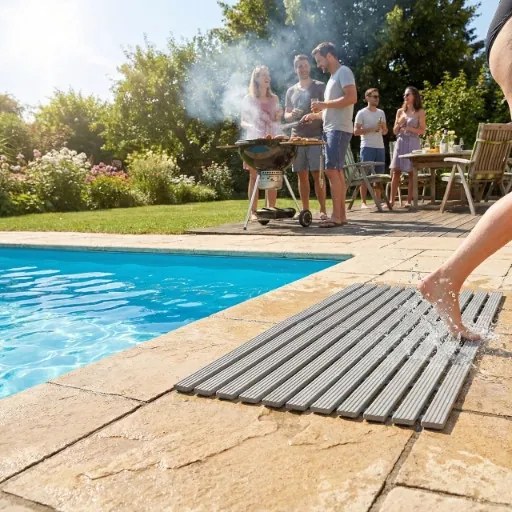 Kúpeľňová predložka sivá 1