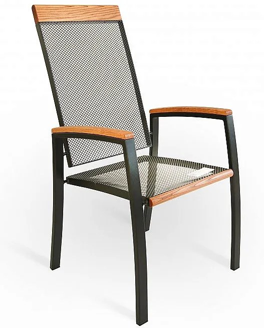 DEOKORK Kovové kreslo MANHATTAN (čierna)