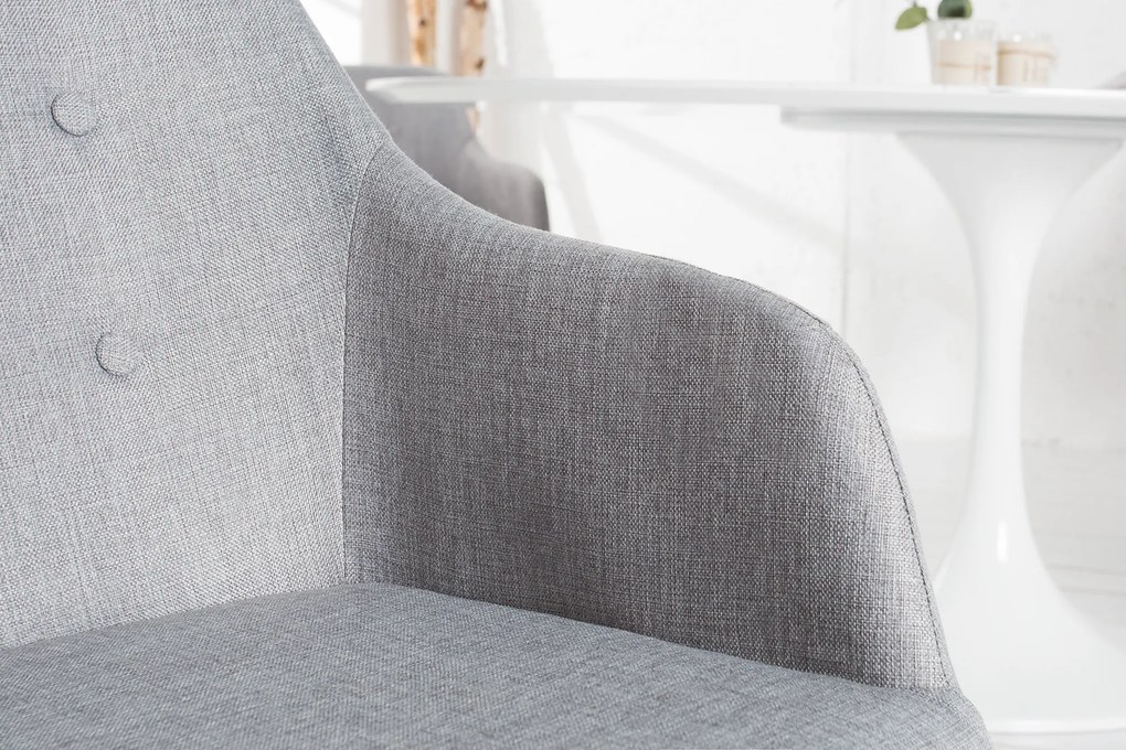 Štruktúra lakťovej opierky stoličky Scandinavia svetlo šedá