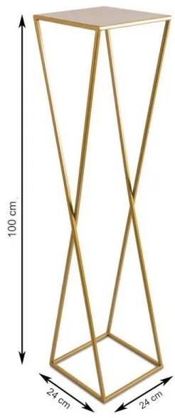 Stojan na kvety 100x24 zlatá