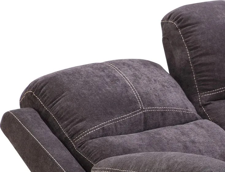 Dvojsedák Fortuna,šedá látka, funkcia polohovanie