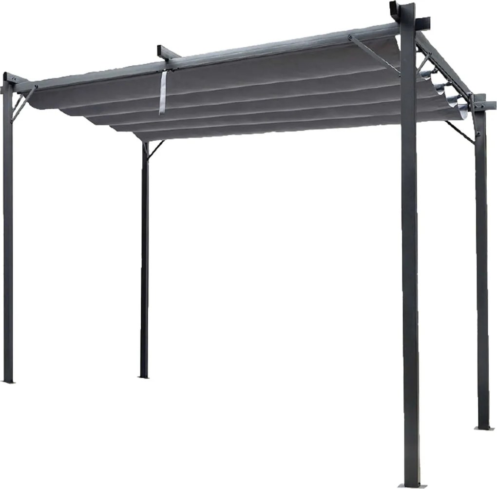 Garden Line SIVÁ ZÁHRADNÁ PERGOLA 3 X 3 M 2,95 x 2,95 x V2,3 m *5682