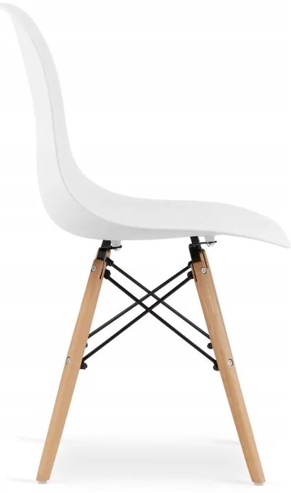 Jedálenská zostava TODI 60cm okrúhly stolový set biely + 2 stoličky OSAKA biele