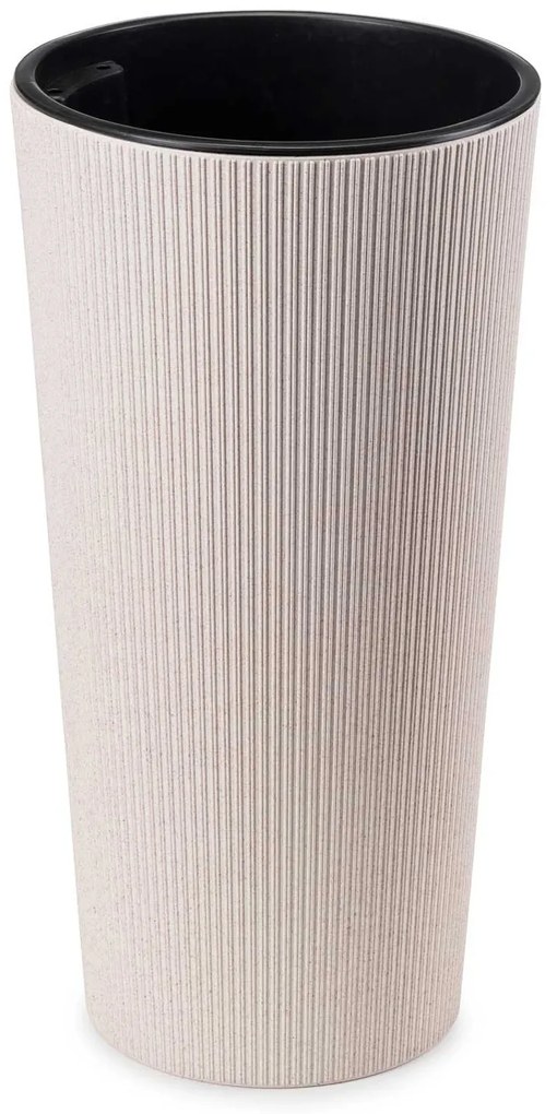 PLASTOVÝ KVETINÁČ URBANIKA ECO SADA 2KS 57X30 CM+46,6X25,5 CM BÉŽOVÁ