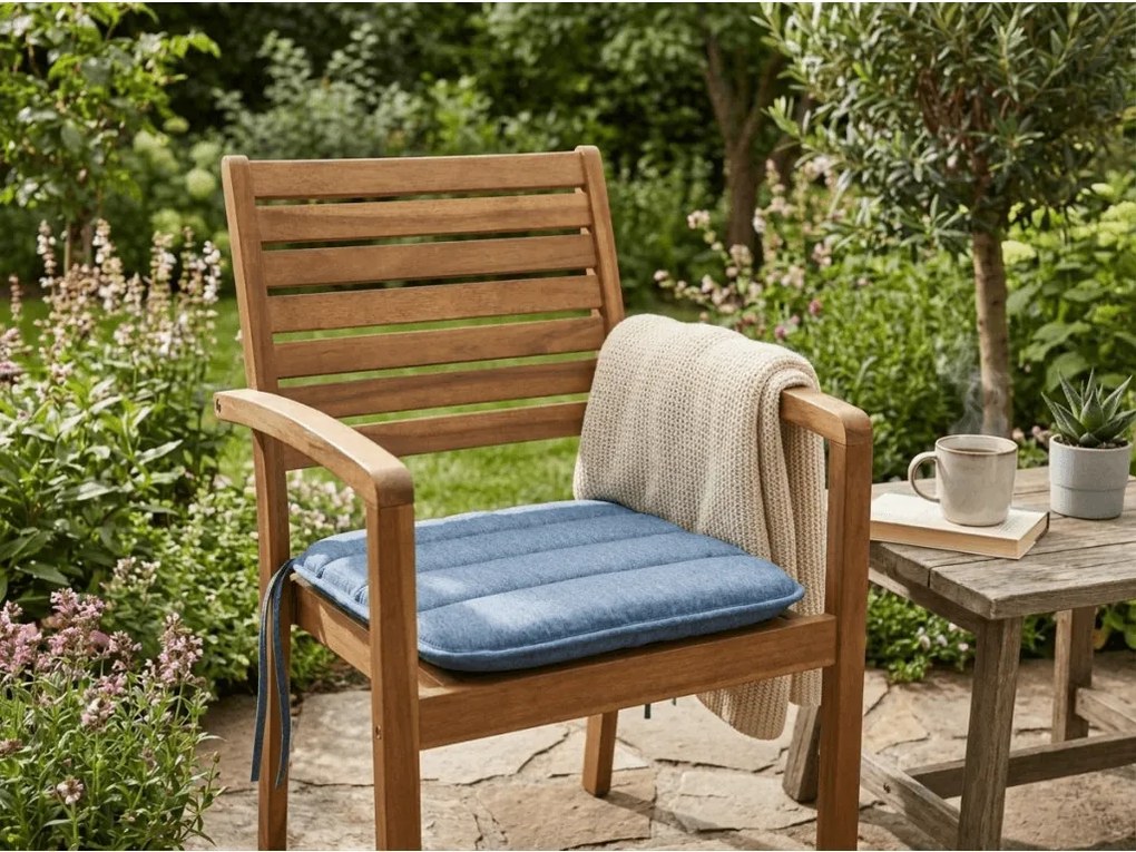 Podsedák na stoličku LINGE BLUE 37x37 cm, modrý