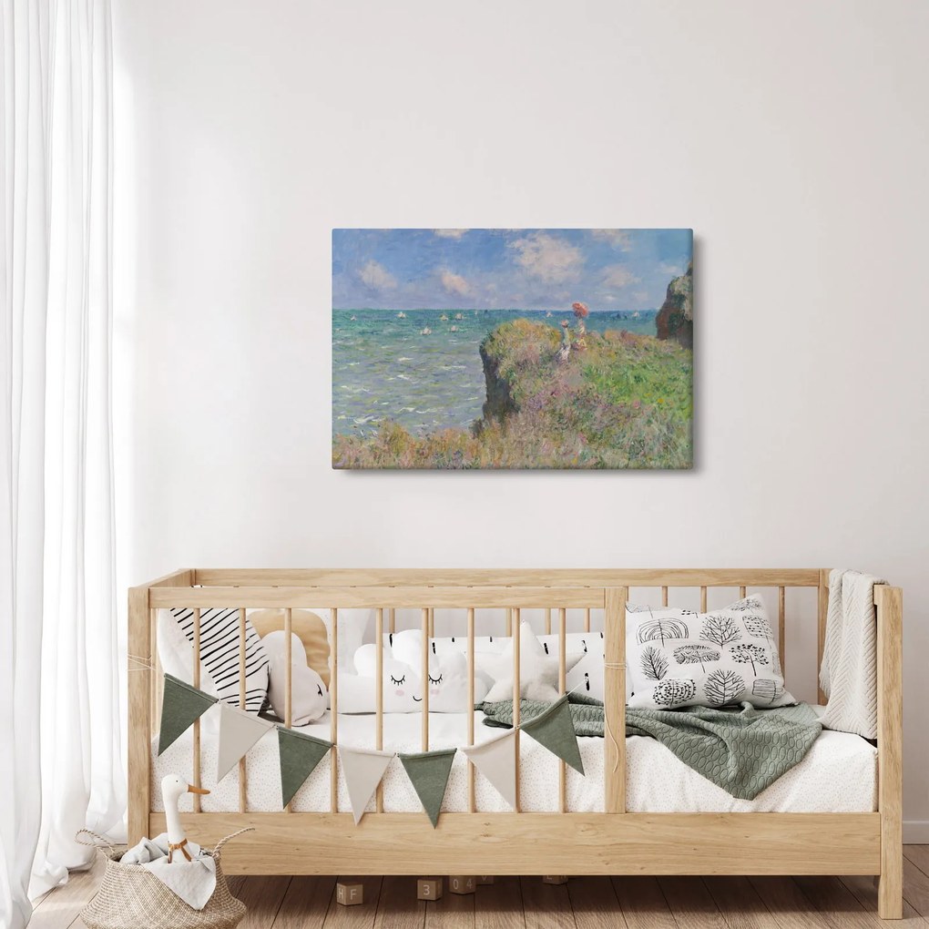Obraz - Claude Monet, Cliff Walk at Pourville, reprodukcia (90x60 cm)