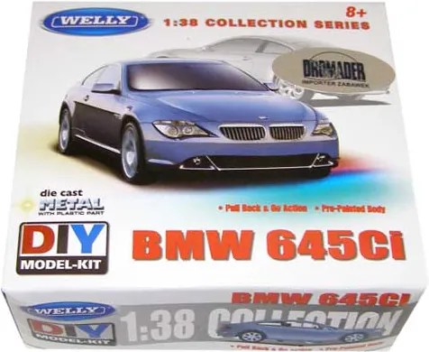 Welly Auto 1:38 Welly BMW 645Ci strieborné 14cm