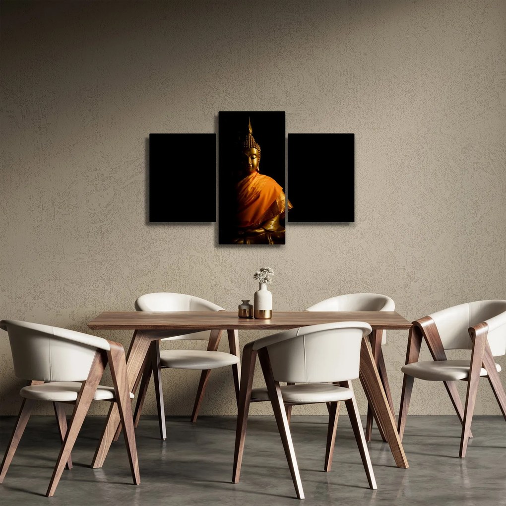 Obraz - Zlatá socha Budhu (90x60 cm)