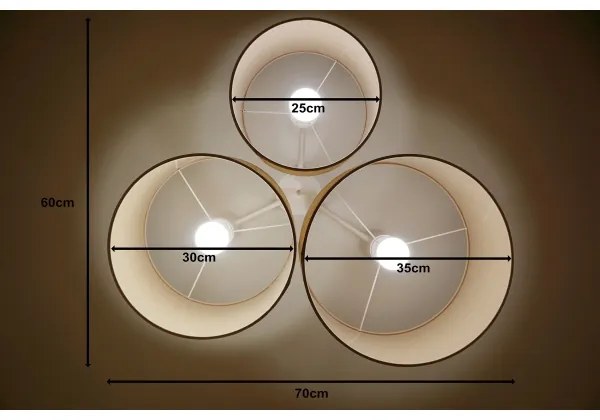 Duolla - Stropné svietidlo ROLLER TRIO 3xE27/60W/230V béžová