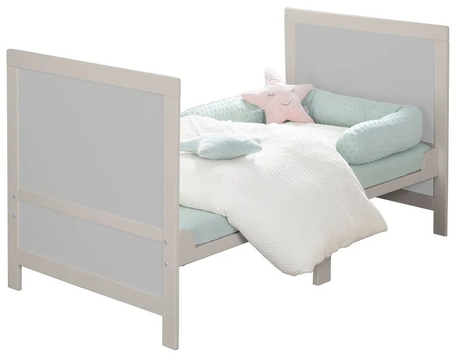 Sivá postieľka s nastaviteľnou výškou 70x140 cm Easy Sleep – Roba