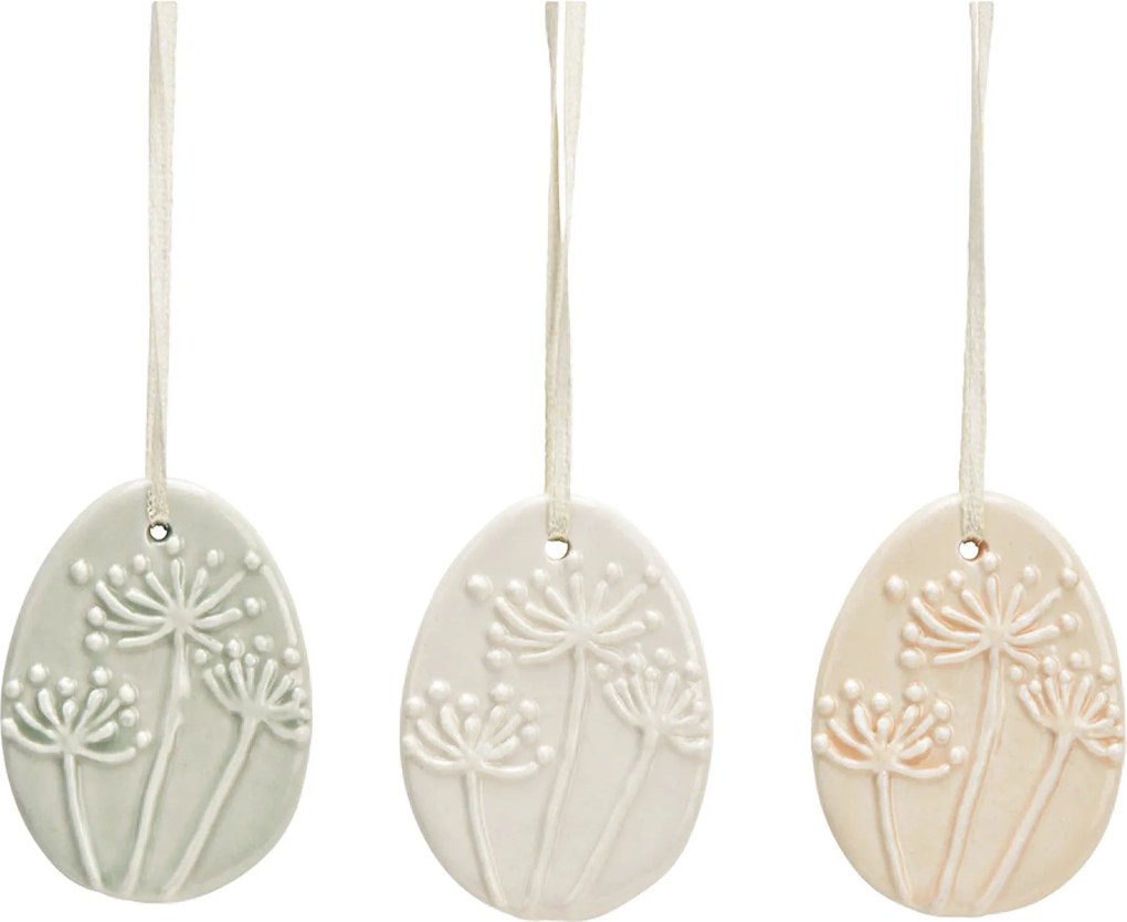 Závesné porcelánové vajíčko FLORIS - viac farieb Farba: Oranžová