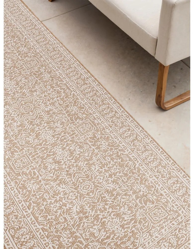Vnútorný a vonkajší behúň v béžovej a slonovinovej farbe 80x250 cm Duet Kona – NORTHRUGS