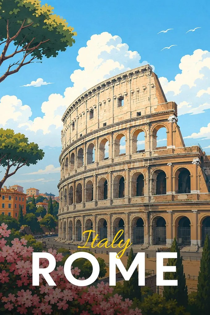 Rome - Metalický obraz 60x40cm