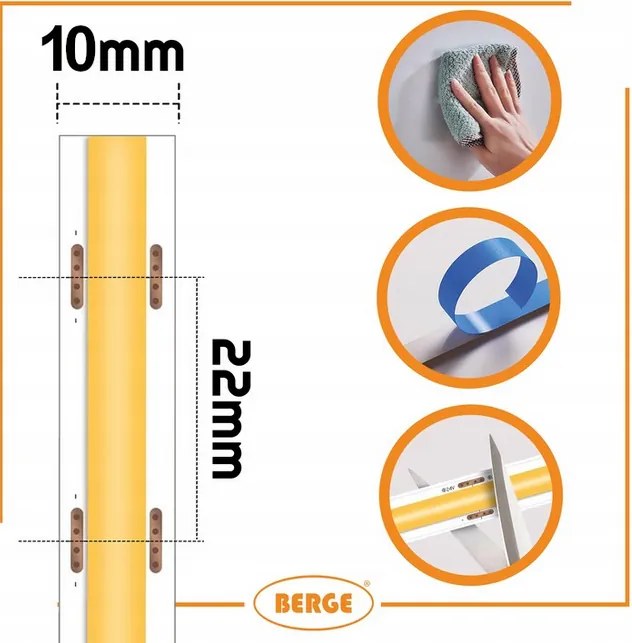BERGE LED pásik COB Neon CCT 12V - 608D - 22W/m - IP20 - 2200lm/m - 50m