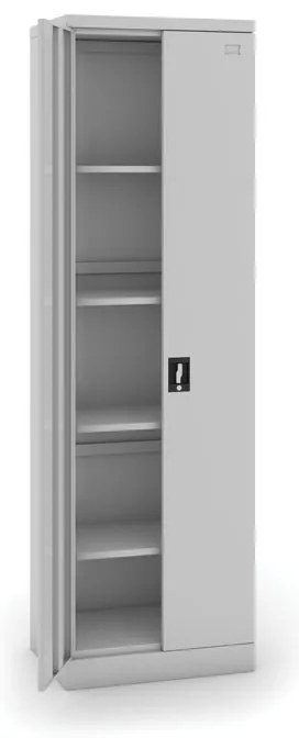 Plechová policová skrinka na náradie, dvojdverová, cylindrický zámok, 1990 x 600 x 435 mm