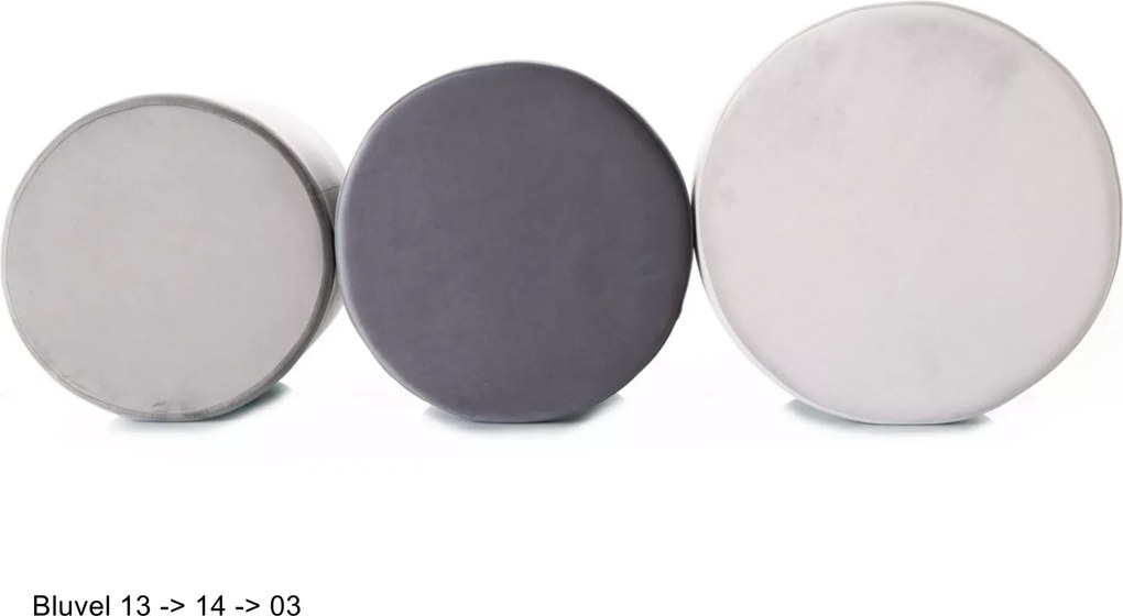 SI Doti B Sametový taburet tmavo šedá