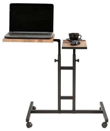 Polohovateľný stôl GLEN 87x67 cm hnedá/čierna