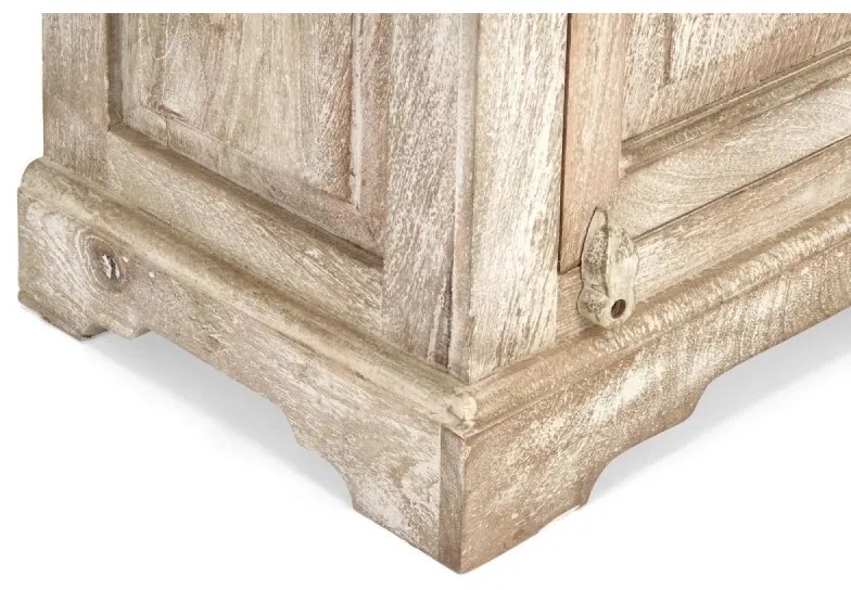 furniture-nabytek.cz - Masívna kúpeľňová skrinka z mangového dreva, lakovaná, prírodná – 50×40×185 cm