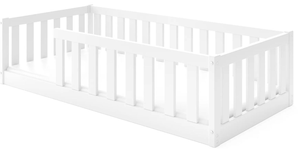 Detská posteľ BELLA SIMA 160x80 Montessori z masívu – biela